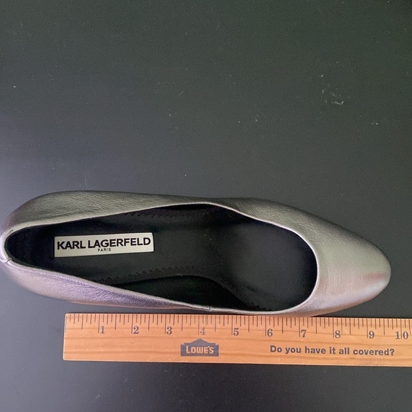 Karl Lagerfeld Paris SABRINA Sliver
Leather Slip on Block Heel Shoes 9.5 - Picture 10 of 10